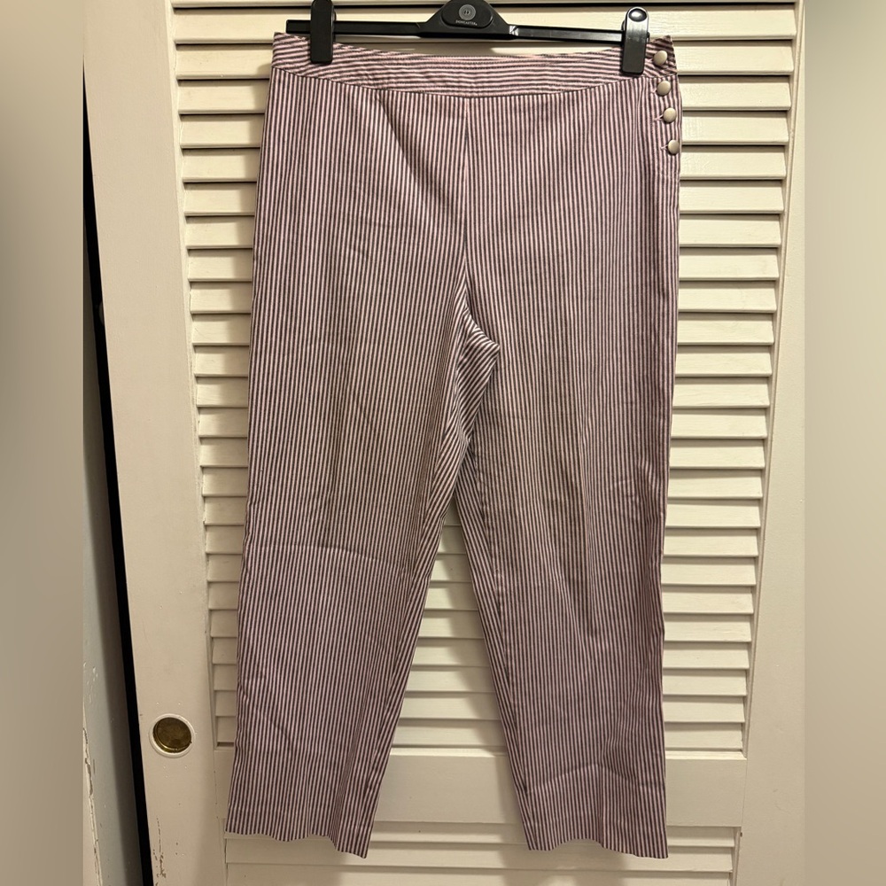 Vintage!! Willi Smith Women’s Pink & Gray Striped Pants